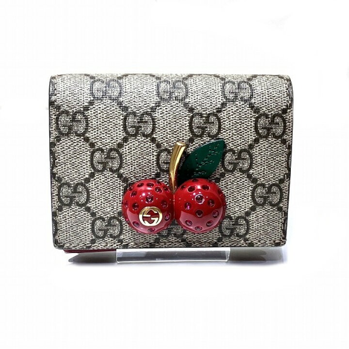 楽天市場】グッチ GUCCI GGスプリーム 476050 チェリー 2つ折り財布 
