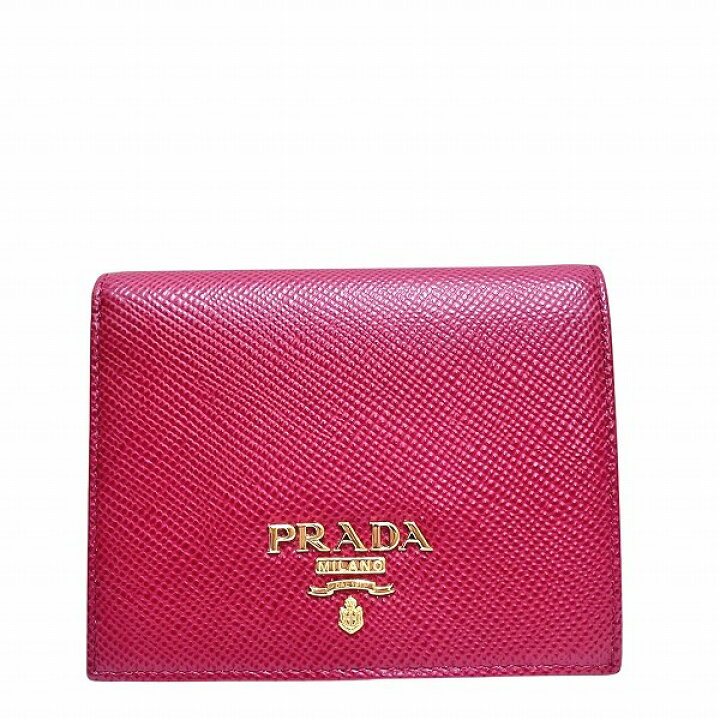楽天市場】プラダ PRADA サフィアーノ 1MV204 レッド 財布 2つ折り財布  