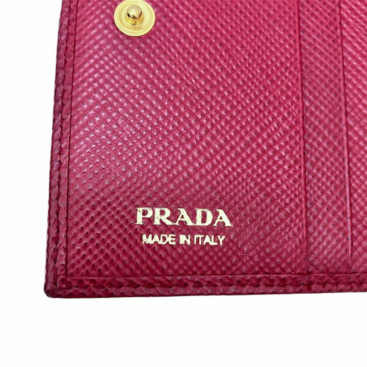 楽天市場】プラダ PRADA サフィアーノ 1MV204 レッド 財布 2つ折り財布  