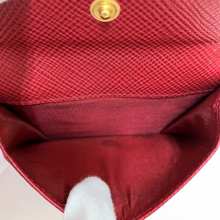 楽天市場】プラダ PRADA サフィアーノ 1MV204 レッド 財布 2つ折り財布  