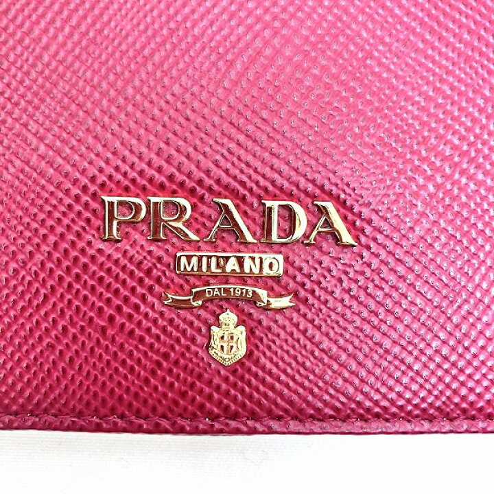 楽天市場】プラダ PRADA サフィアーノ 1MV204 レッド 財布 2つ折り財布  