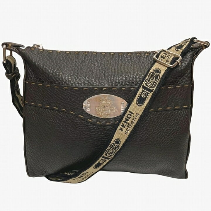 楽天市場】フェンディ FENDI セレリア 8BT092 レザー ダークブラウン 
