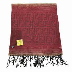 フェンディ FENDI ズッカ柄 フリンジ マフラー ブランド小物 ユニセックス 送料無料 【中古】【あす楽】