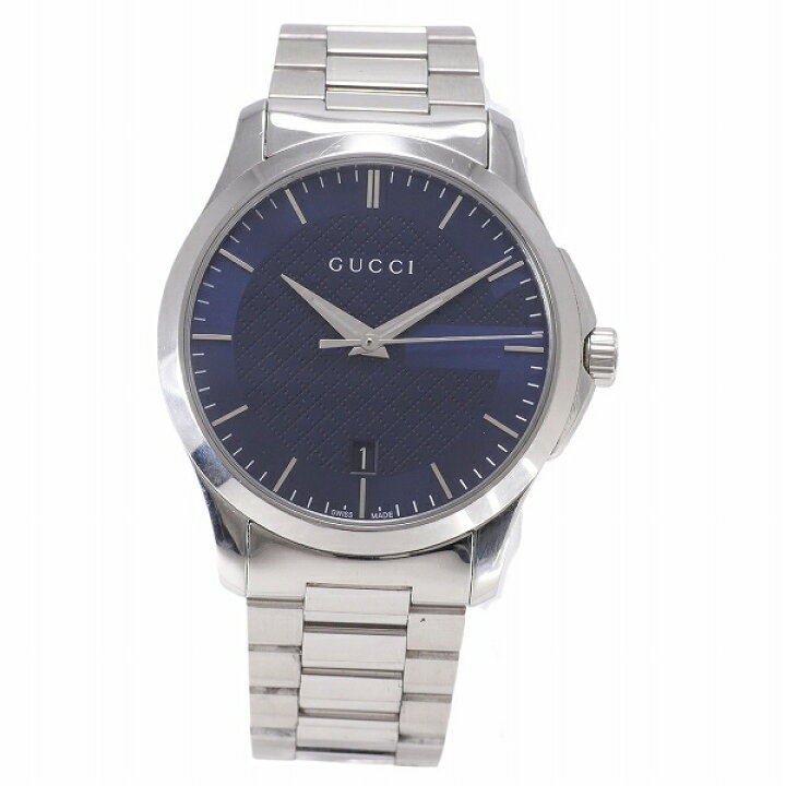 楽天市場】グッチ GUCCI Gタイムレス 126.4 クォーツ ネイビー文字盤 