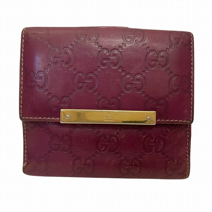 楽天市場】グッチ GUCCI グッチシマ 112664 Wホック 2つ折り財布  