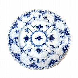 ロイヤルコペンハーゲン ブルーフルーテッド フルレース プレート 19cm ブランド小物 ユニセックス 送料無料 【中古】