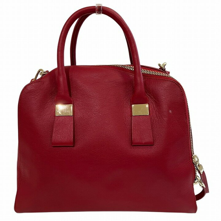 楽天市場】フルラ FURLA レッド レザー 2WAY バッグ ハンドバッグ 