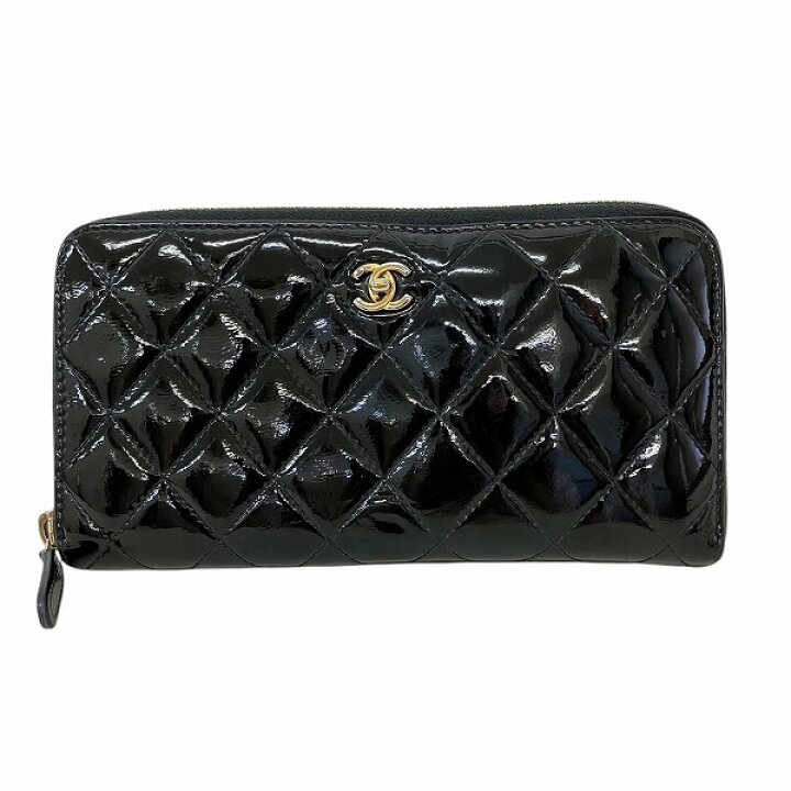 楽天市場】シャネル CHANEL マトラッセ エナメル ラウンドファスナー 2  