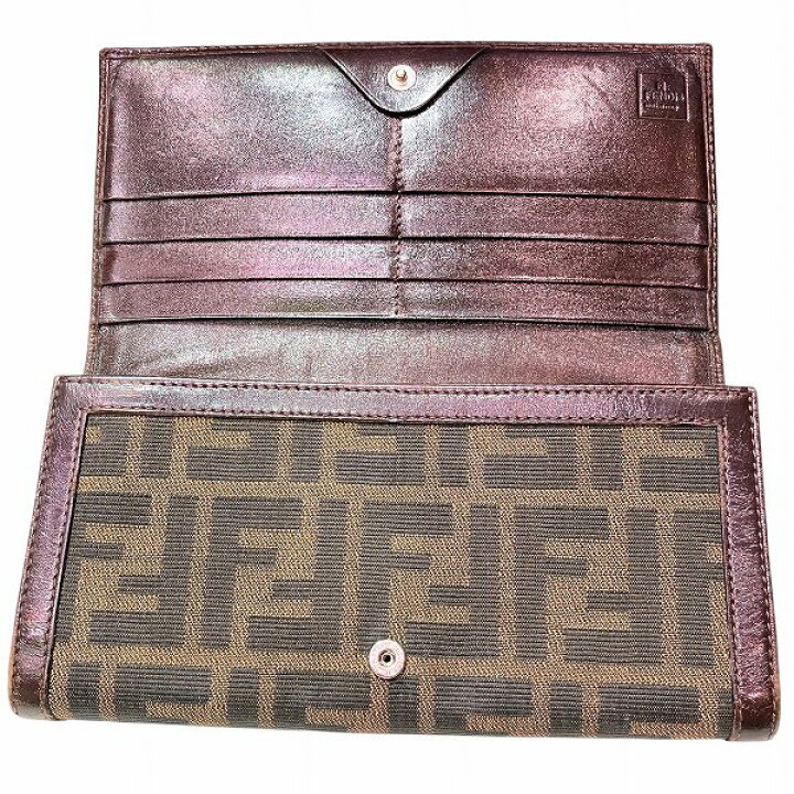 楽天市場】フェンディ FENDI ズッカ柄 2266・30851・099 長財布 2  