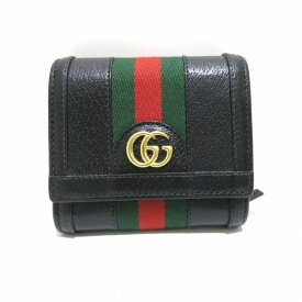 グッチ GUCCI オフディア 719887 ブラック 財布 2つ折り財布 レディース 送料無料 【中古】【あす楽】