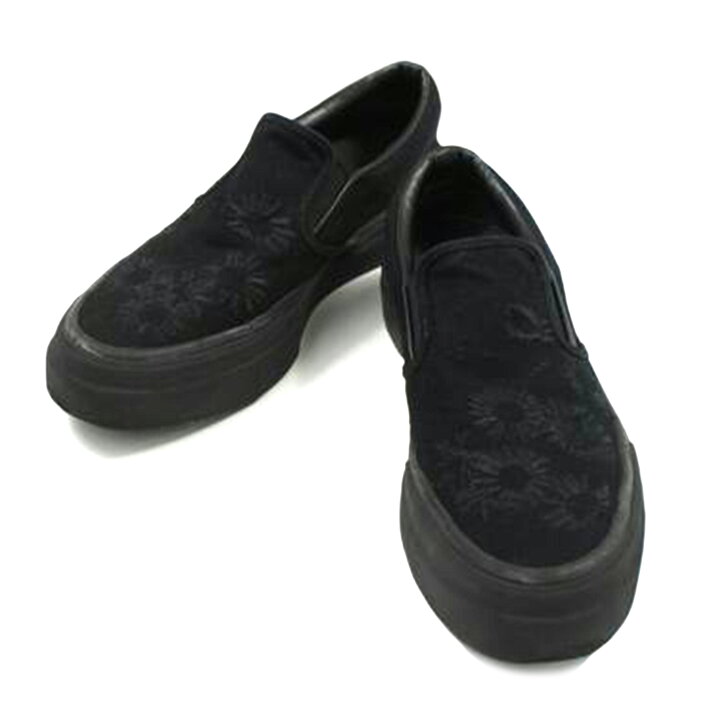 楽天市場 Lad Musician ラッドミュージシャン フラワー刺繍スリッポン Blk Blk 2219 914 44 靴t Bランク 75 中古 ワンダーレックス 楽天市場店