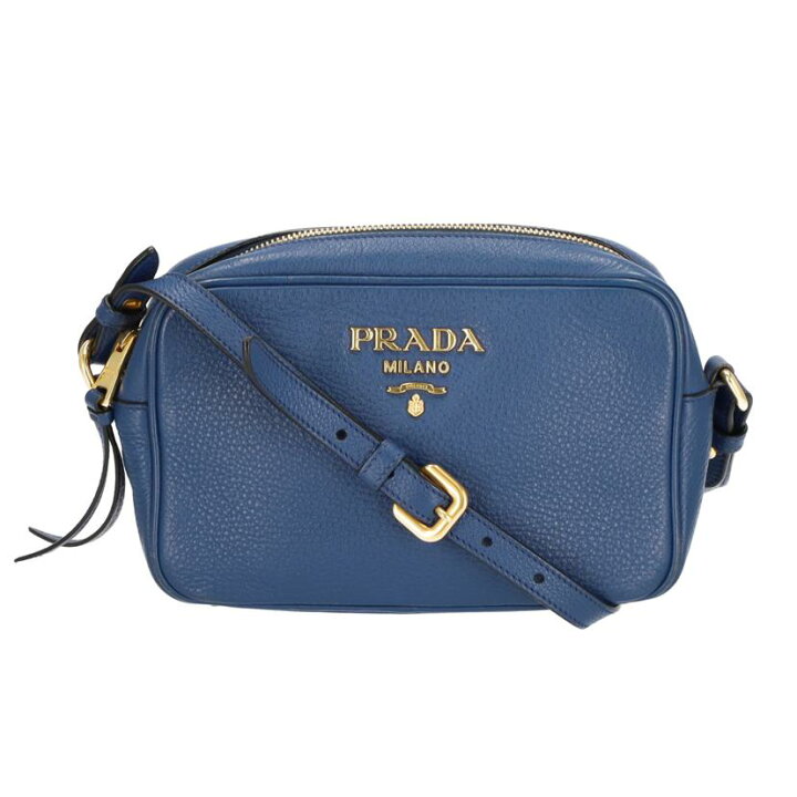 楽天市場】PRADA プラダ/レザーショルダーバッグ BLU/1BH103/ブランド 