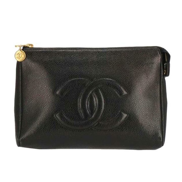 楽天市場】CHANEL シャネル/ココマーク キャビアスキン ポーチ  