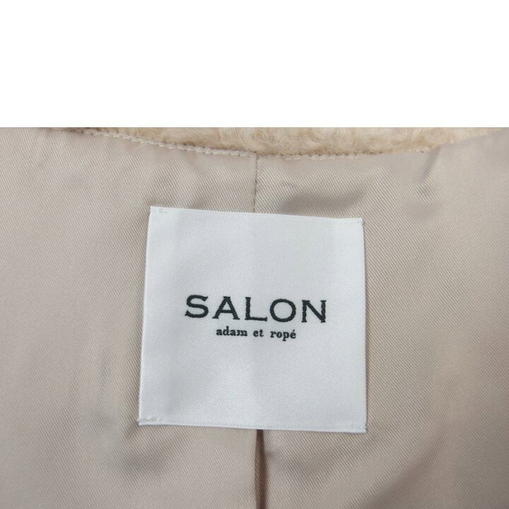 楽天市場】SALON adam et rope/ボア ジレ ベスト ベージュ サイズF  