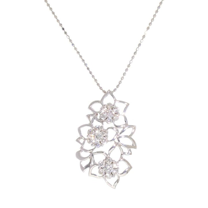 楽天市場】K18WGダイヤネックレス0.80ct/ネックレス/Aランク/92【中古  