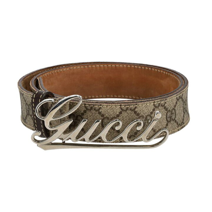楽天市場】GUCCI グッチ/GGスプリーム ロゴバックル レザー ベルト 
