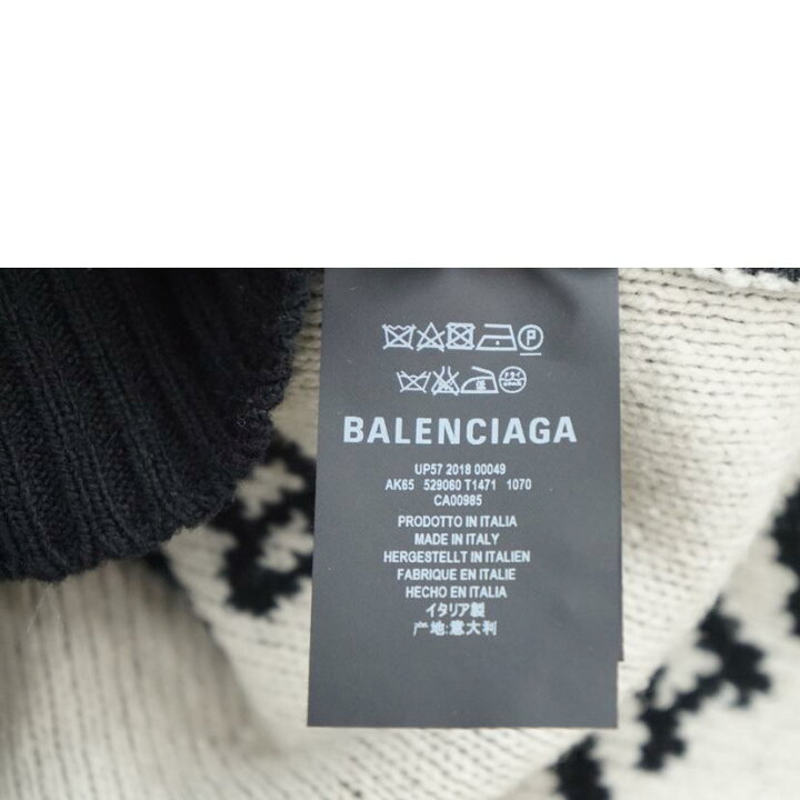 楽天市場】BALENCIAGA バレンシアガ/総柄ロゴクルーネッックセーター  