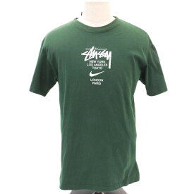 NIKE x Stussy ナイキxステューシー/ゴージグリーン Tシャツ/S/メンズインナー/ABランク/88【中古】