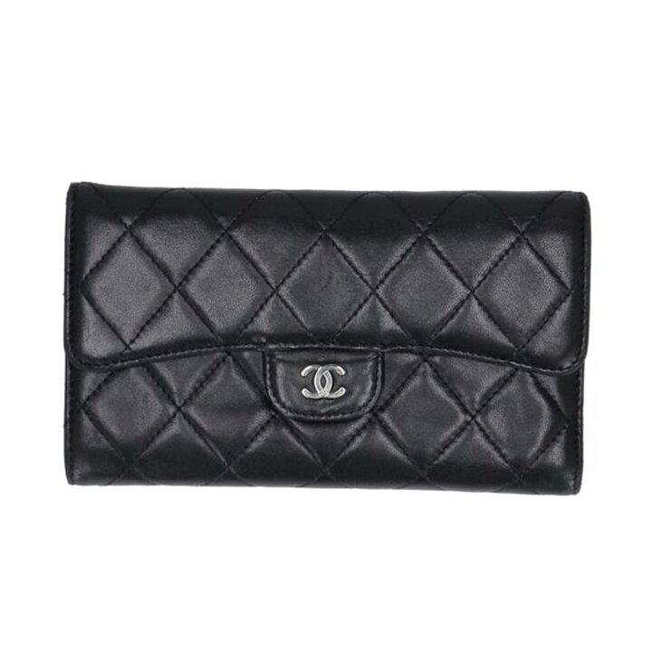 楽天市場】CHANEL シャネル/ラムスキンマトラッセラウンドファスナー長 