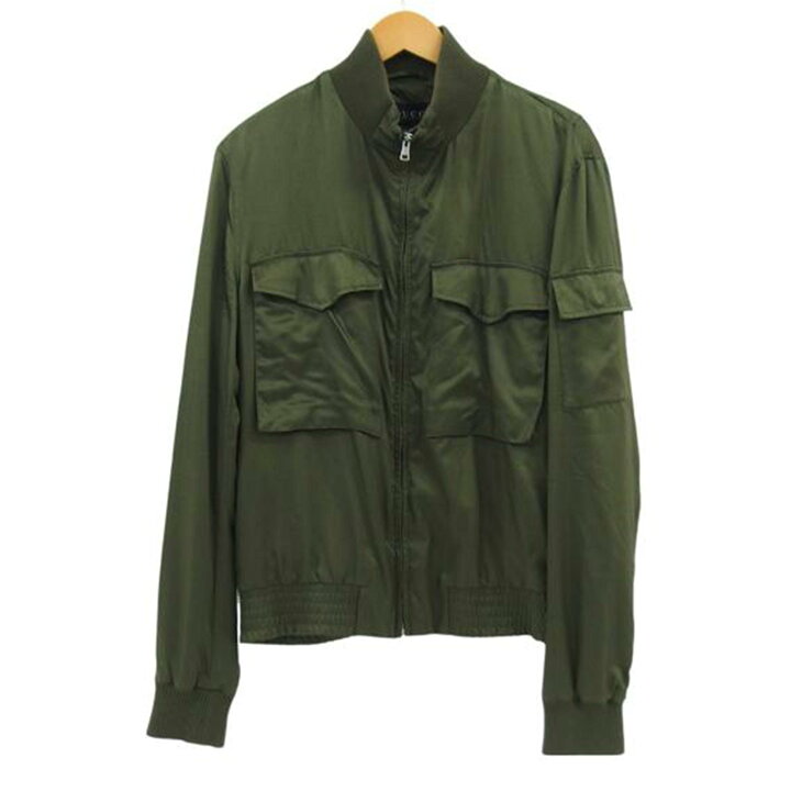 楽天市場】GUCCI グッチ/シルクボンバージャケット/カーキ/333620 