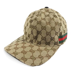 GUCCI/GGキャンバスベースボールキャップ/200035/601***/M 58cm/ABランク/79【中古】