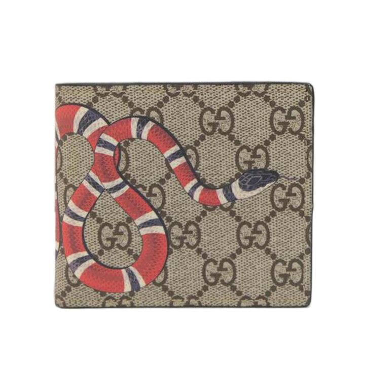 楽天市場】GUCCI グッチ/GGスプリームスネークプリント折り財布/451266  