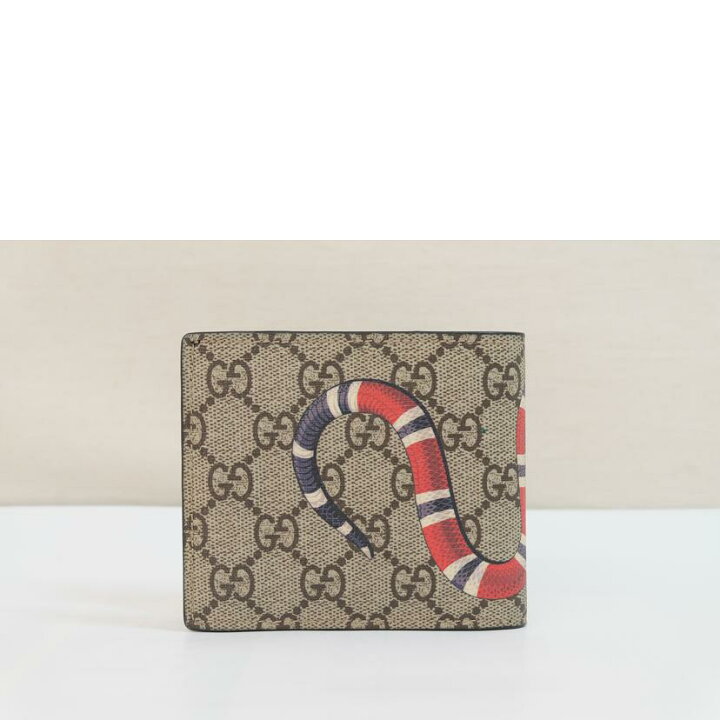 楽天市場】GUCCI グッチ/GGスプリームスネークプリント折り財布/451266  