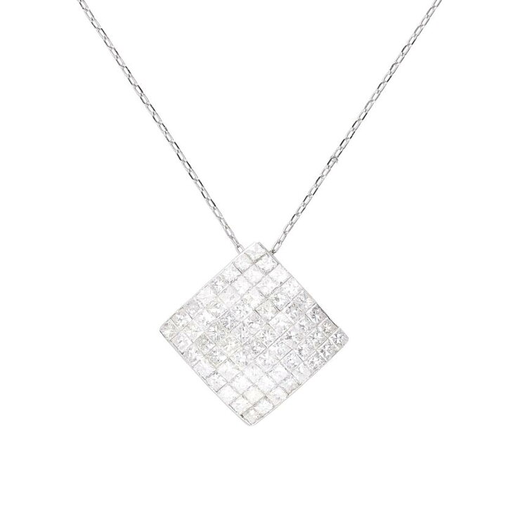 楽天市場】◎K18WGダイヤネックレス2.00ct/Aランク/59【中古  