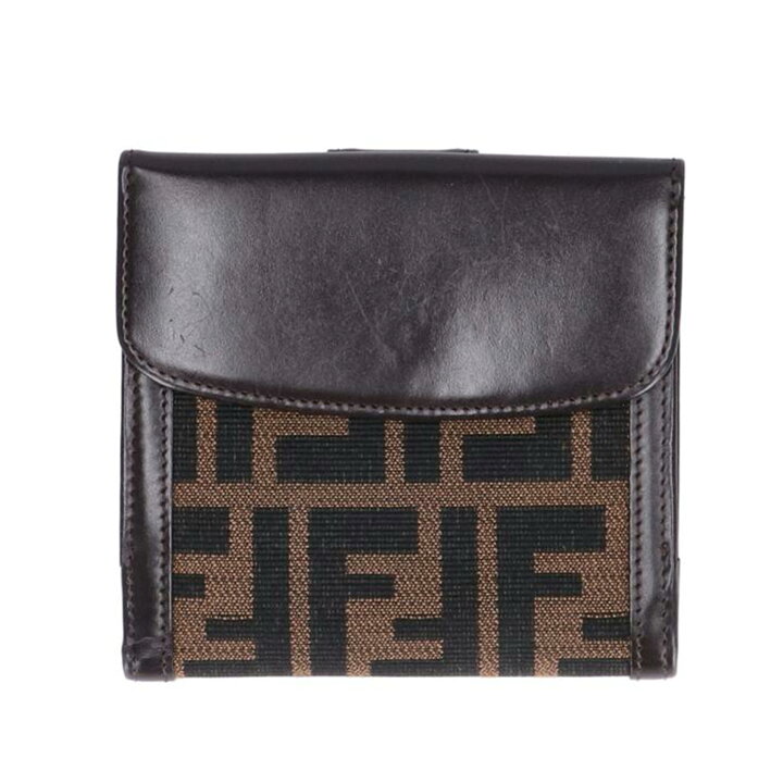 楽天市場】FENDI フェンディ/Wホック二つ折り財布/ズッカ/2289-01695  