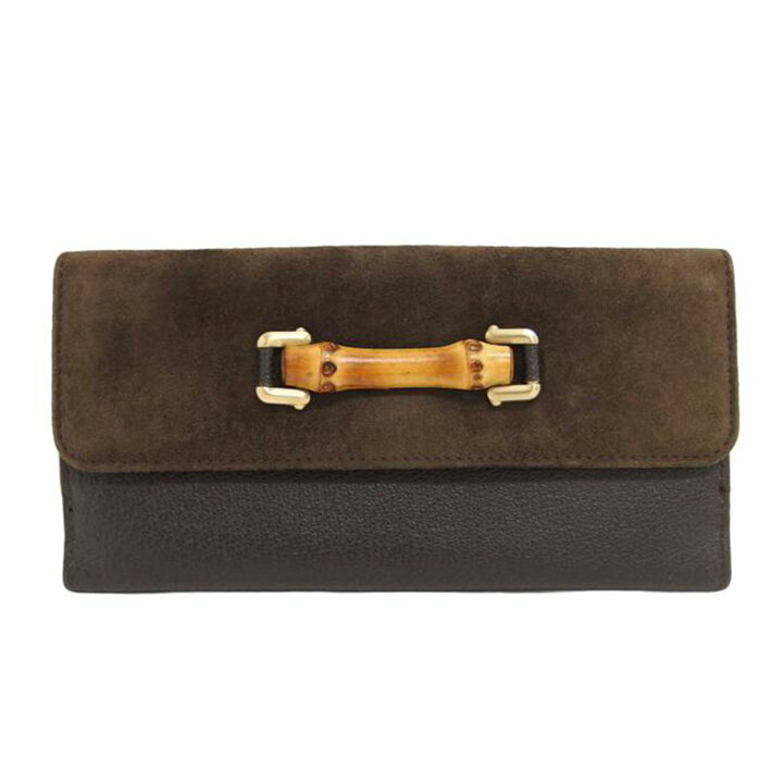 楽天市場】GUCCI グッチ/バンブー/Wホック二つ折り長財布/ブラウン/035  
