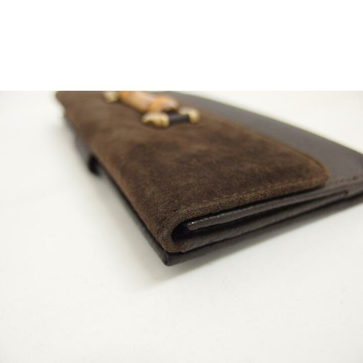 楽天市場】GUCCI グッチ/バンブー/Wホック二つ折り長財布/ブラウン/035  