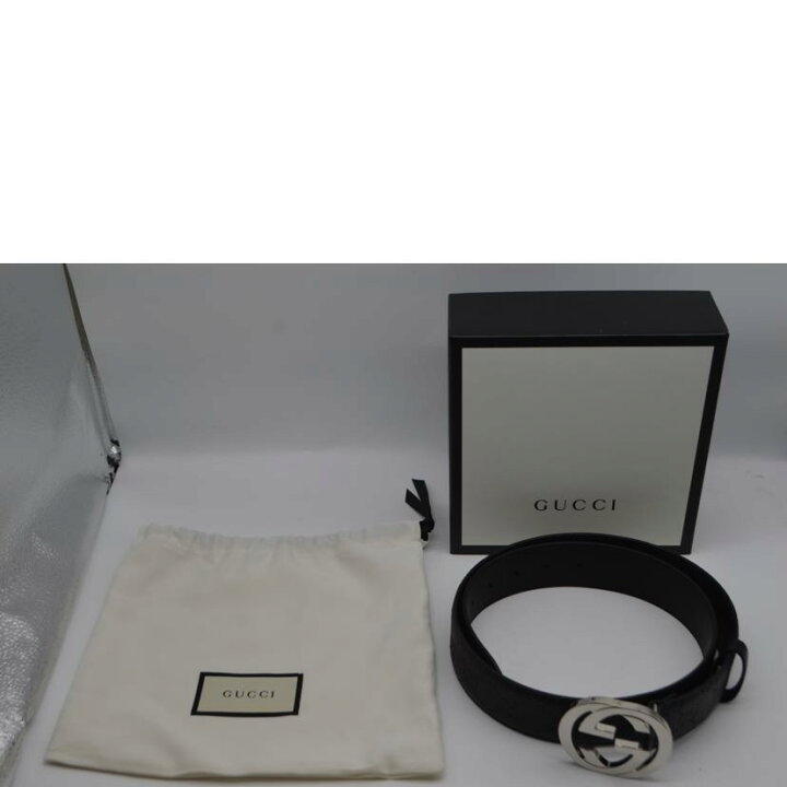 楽天市場】GUCCI グッチ/グッチシマシグネチャーGレザーベルト90  