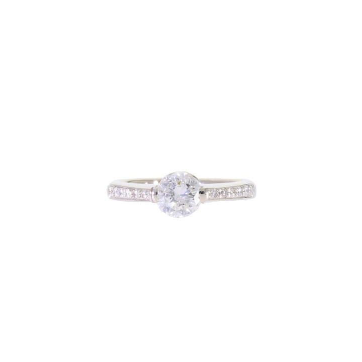 楽天市場】◎Pt900ダイヤリング1.014/0.13ct/Aランク/59【中古  