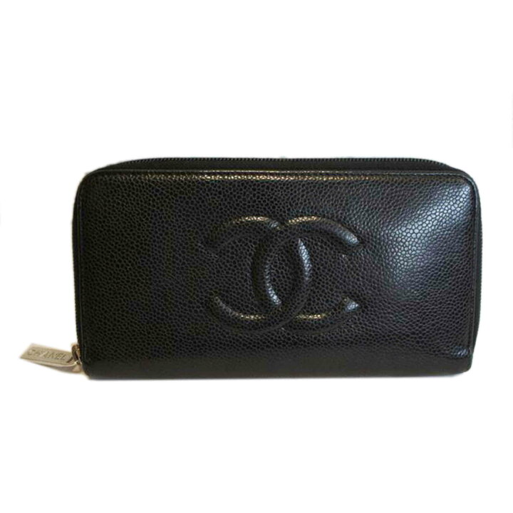 楽天市場】CHANEL シャネル/キャビアスキンラウンドファスナーココ 