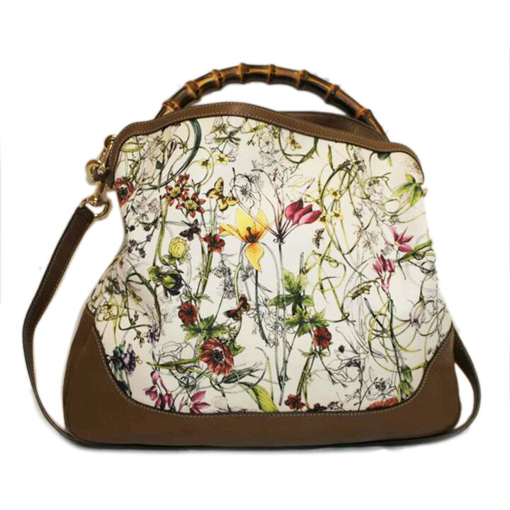 楽天市場】GUCCI グッチ/キャンパスバンブーダイアナ花柄ショルダー  