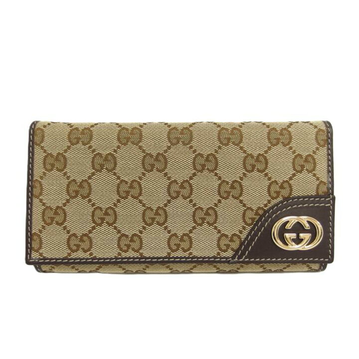 楽天市場】GUCCI グッチ/GGキャンバス/三つ折り長財布/ベージュ 