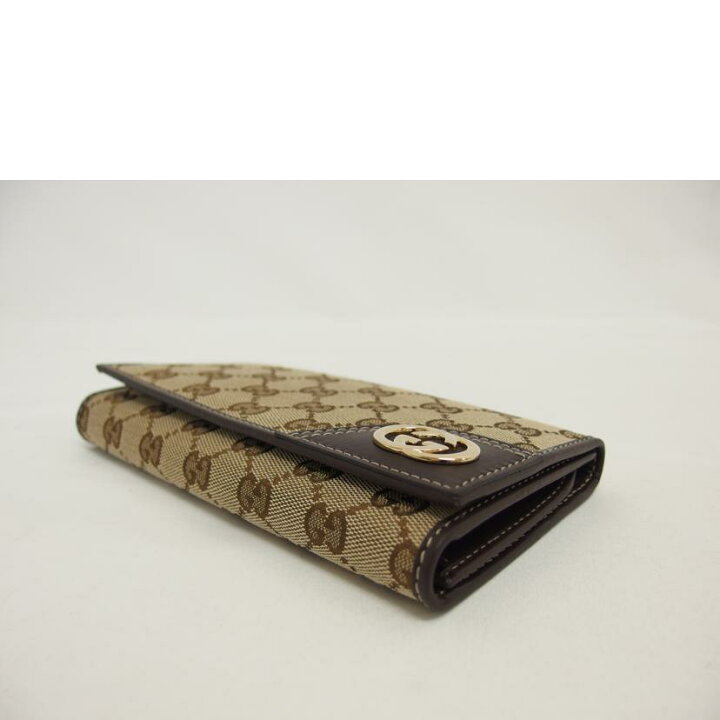 楽天市場】GUCCI グッチ/GGキャンバス/三つ折り長財布/ベージュ 