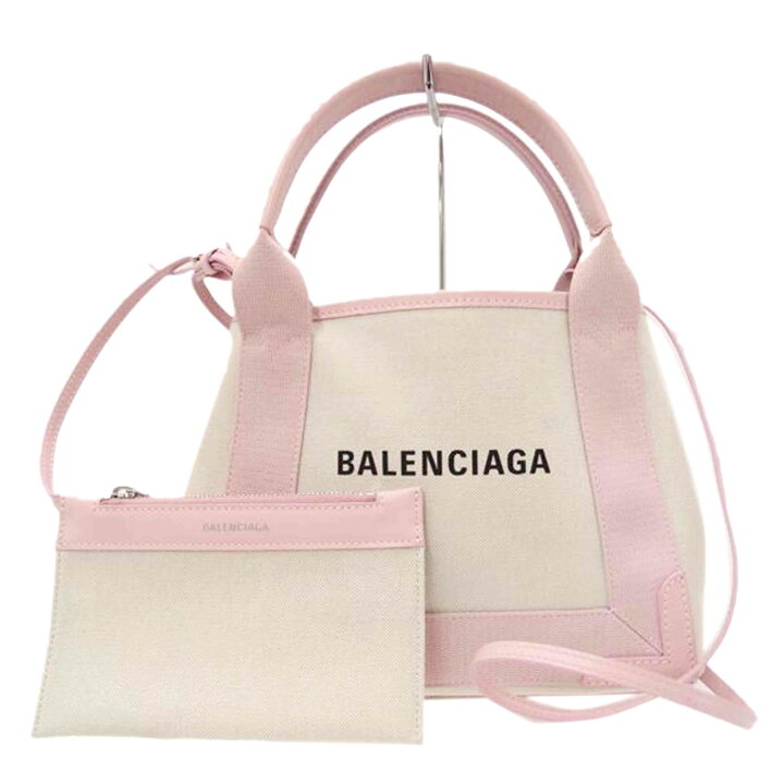 楽天市場】BALENCIAGA バレンシアガ/ネイビーカバスXS/ピンク/390346 