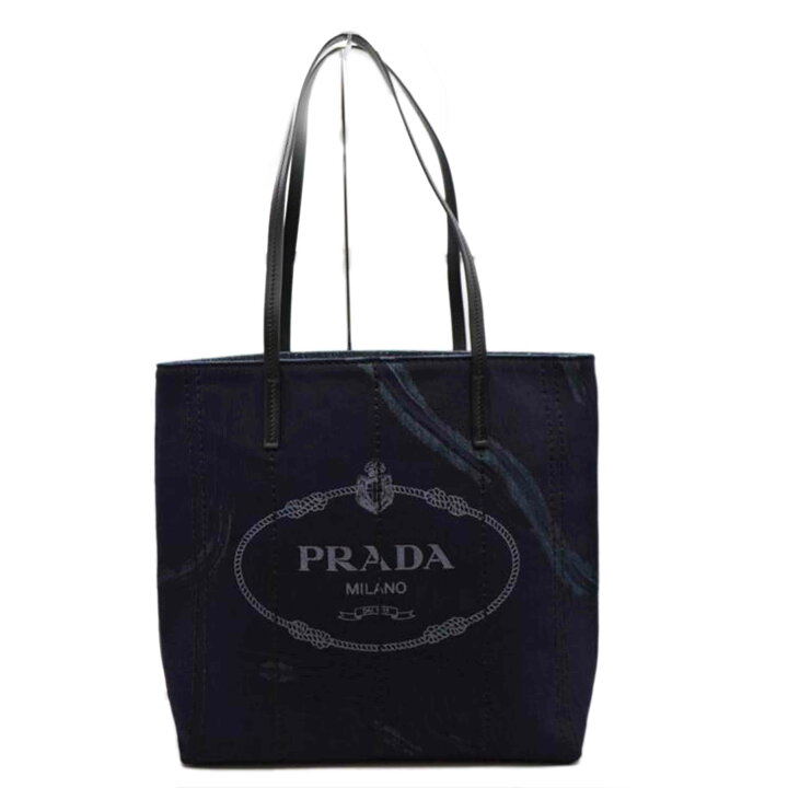 楽天市場】PRADA プラダ/ミストリノヴィッテロデニムレザートート  