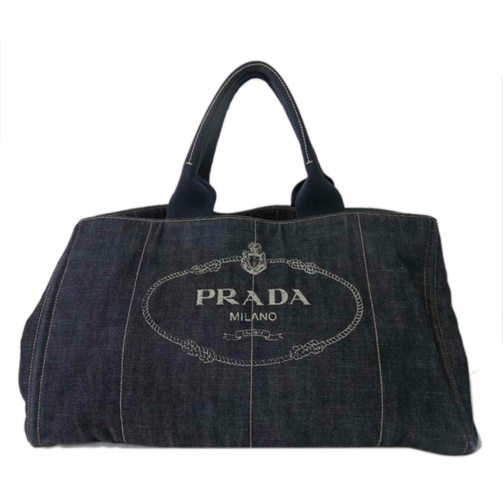 楽天市場】PRADA プラダ/カナパ/トートバッグ/デニム/BLEU×FUXIA 