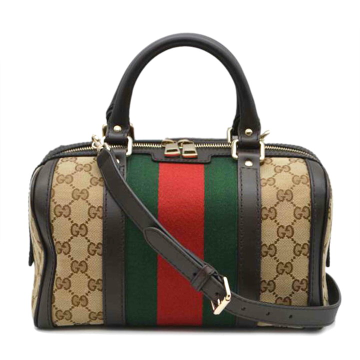 楽天市場】GUCCI グッチ/GGキャンバスシェリーライン2wayレザーハンド  