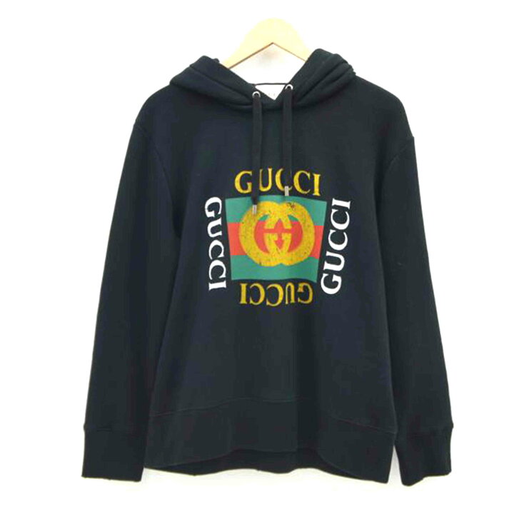 楽天市場】GUCCI グッチ/オールドロゴプリントスウェット パーカー 