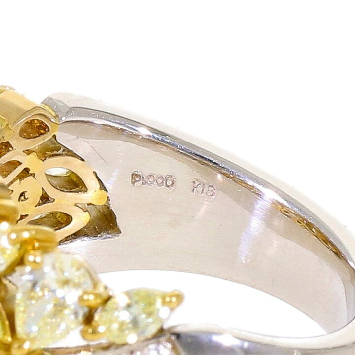 楽天市場】◎PT900K18ダイヤリング1.50/0.40ct /ABランク/59【中古  