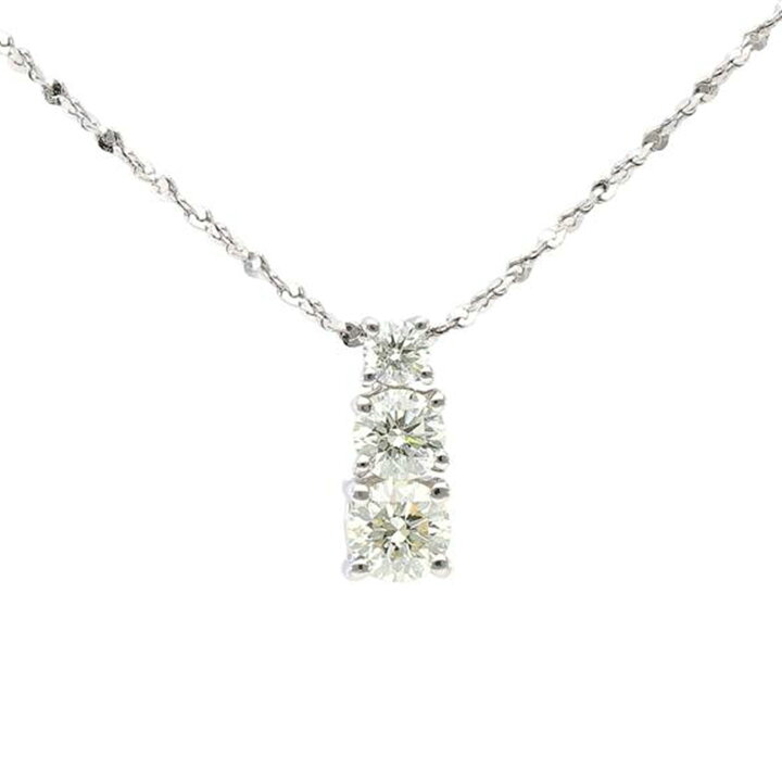 楽天市場】PT1000ダイヤネックレス0.50ct/Aランク/76【中古  