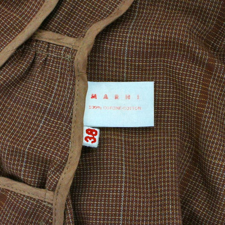 楽天市場】MARNI マルニ/コットンチェックコート/Aランク/19【中古  