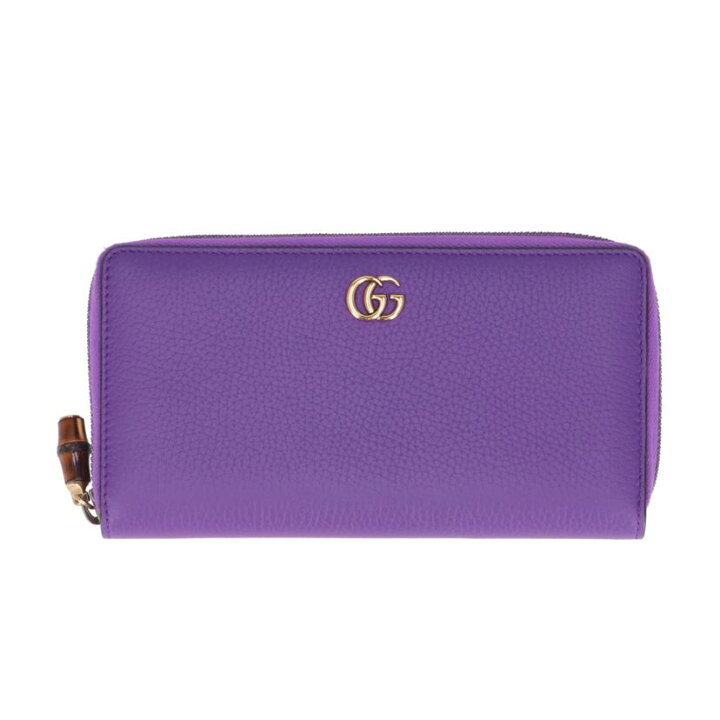 楽天市場】GUCCI グッチ/バンブージップラウンドウォレット/パープル  