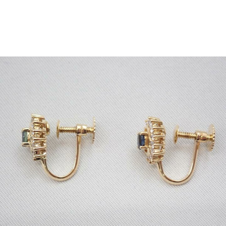 楽天市場】K18サファイアダイヤイヤリング/3.5g/Aランク/62【中古 