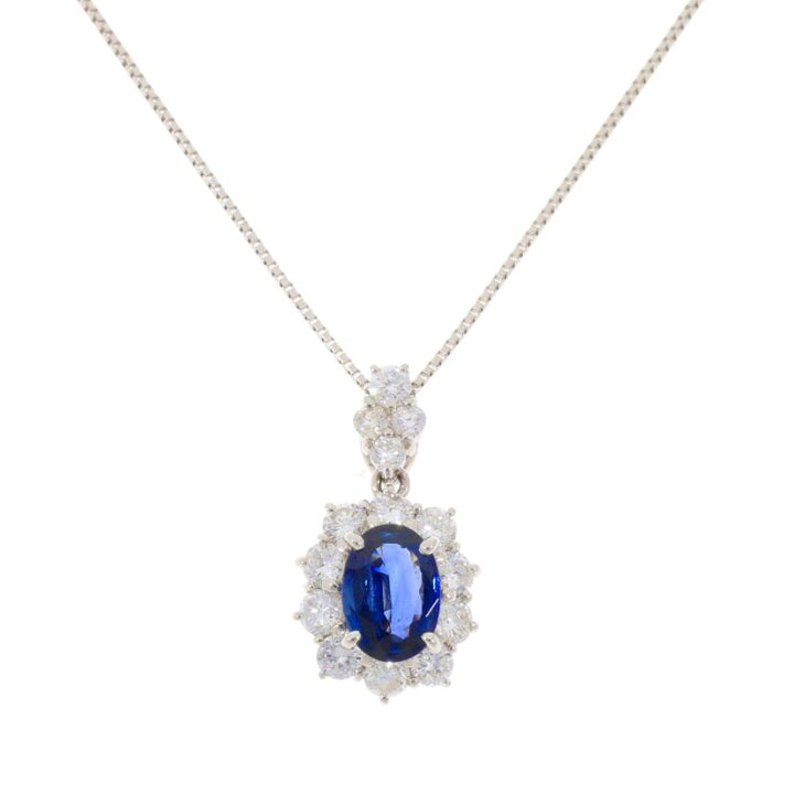 楽天市場】◎Pt900/850サファイアダイヤネックレス1.15/D0.70/0.18ct/A 