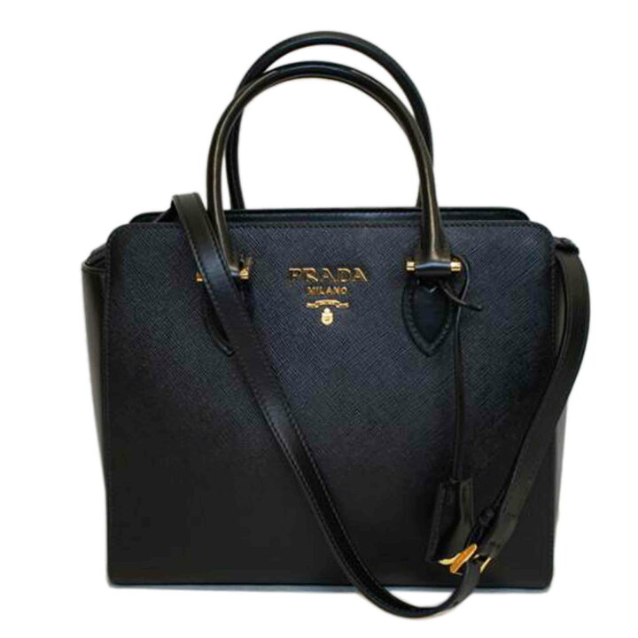 楽天市場】PRADA プラダ/サフィアーノレザー2WAYハンドバッグ/ブラック 
