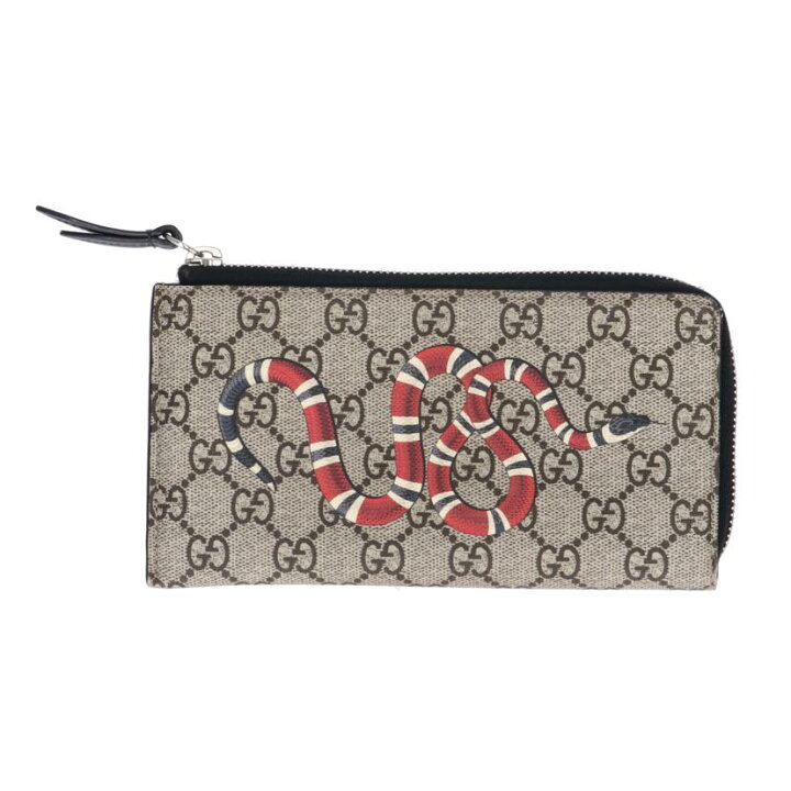 楽天市場】GUCCI グッチ/GGスプリームスネークプリントL字ファスナー長  